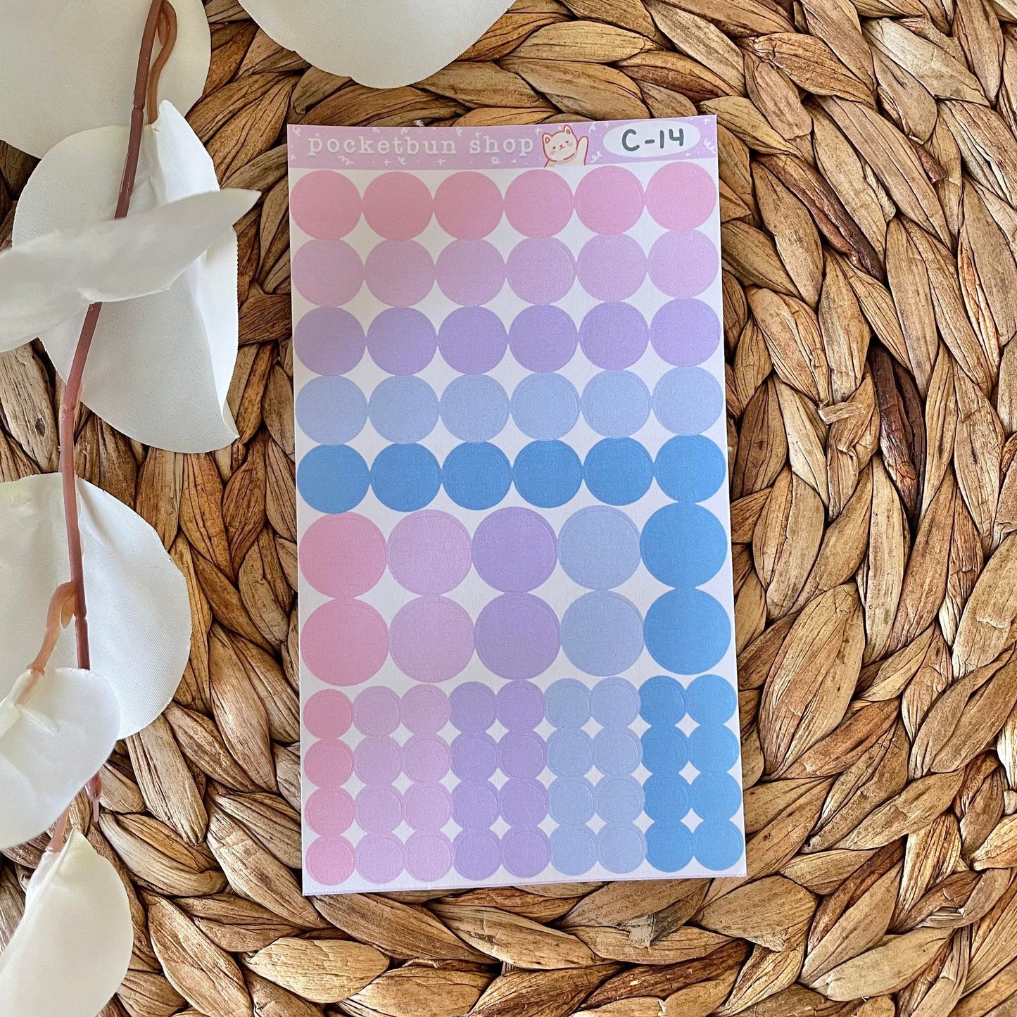 Solid Circles Deco Sticker Sheets