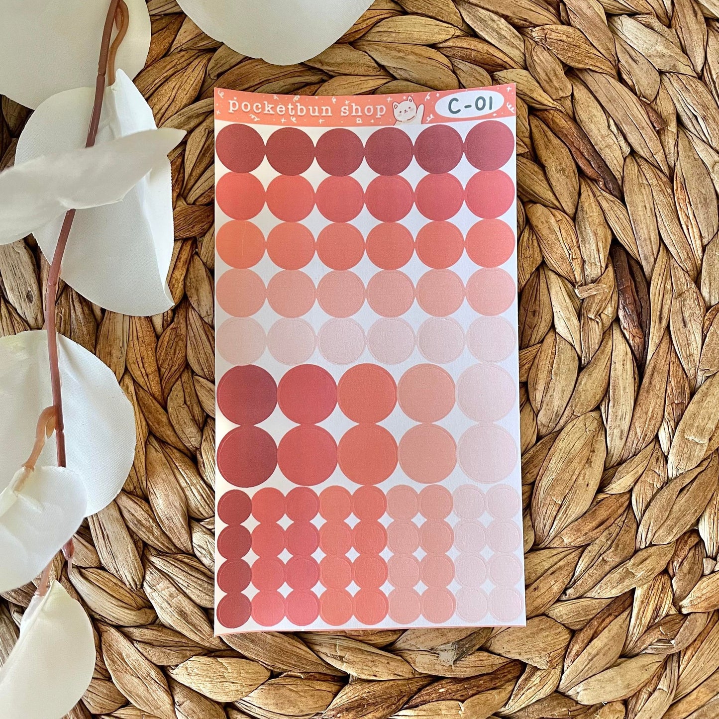 Solid Circles Deco Sticker Sheets