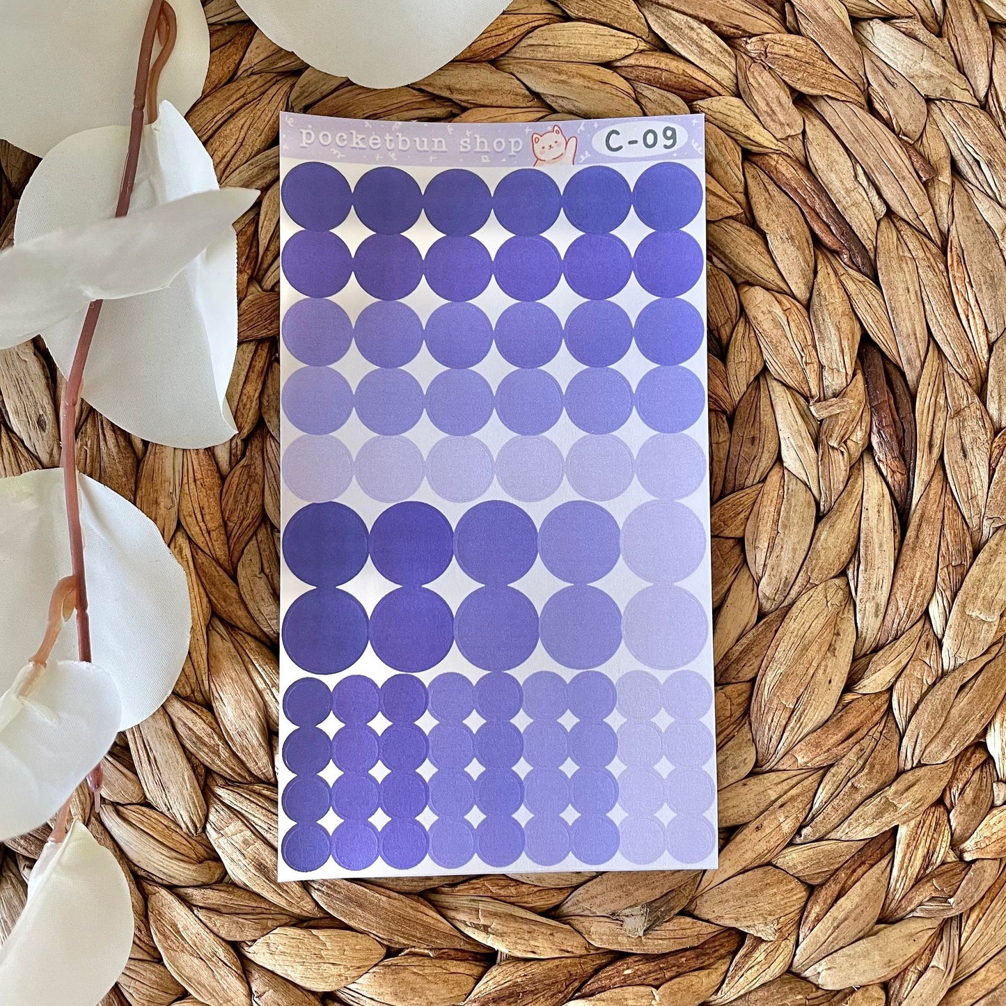 Solid Circles Deco Sticker Sheets