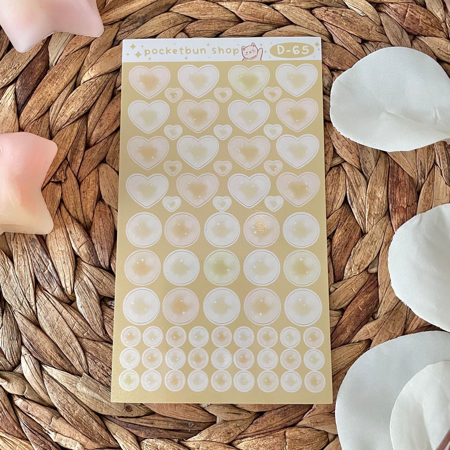 Blush Shapes Vinyl Deco Sticker Sheets