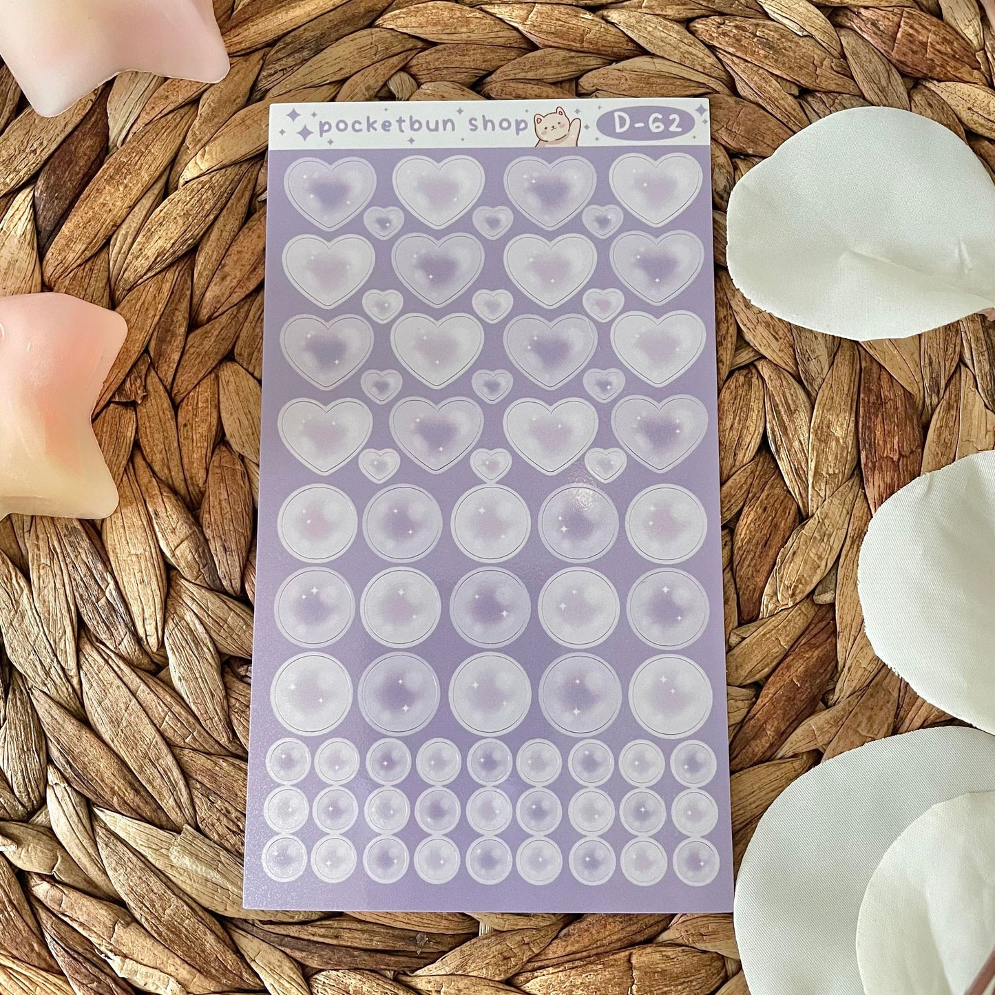 Blush Shapes Vinyl Deco Sticker Sheets