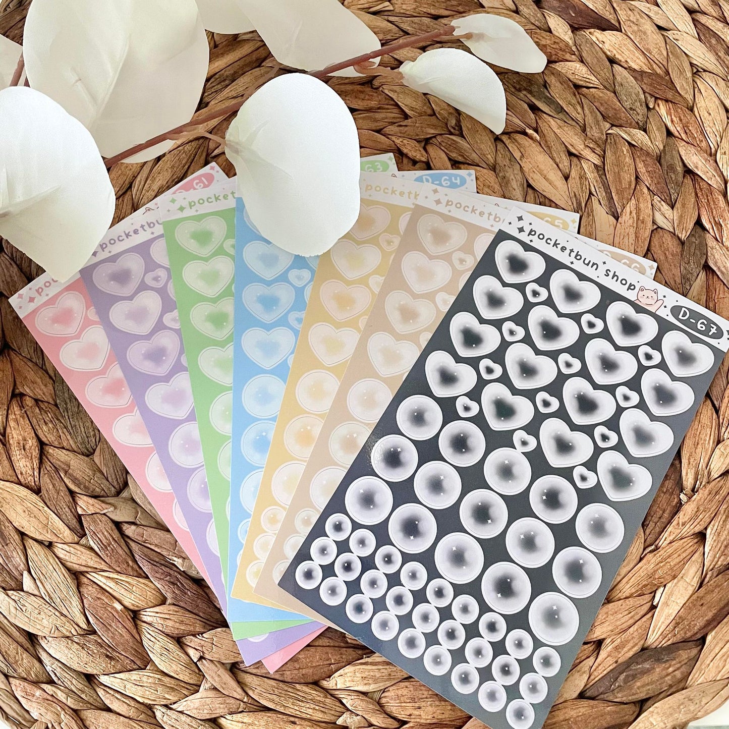 Blush Shapes Vinyl Deco Sticker Sheets