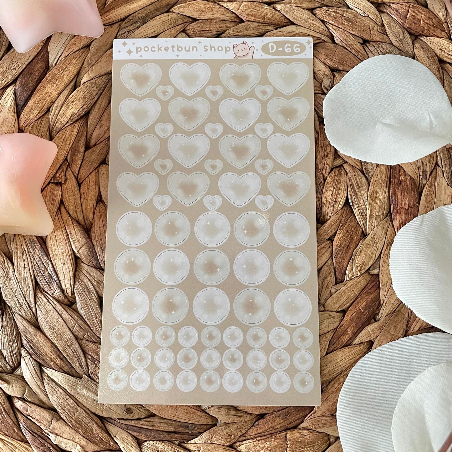 Blush Shapes Vinyl Deco Sticker Sheets