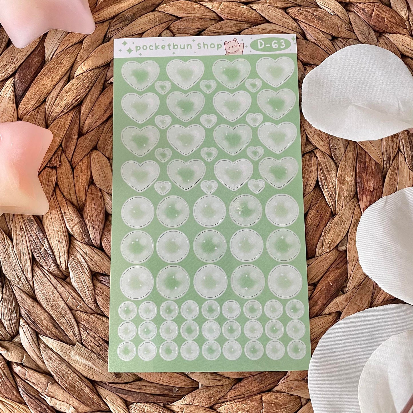 Blush Shapes Vinyl Deco Sticker Sheets