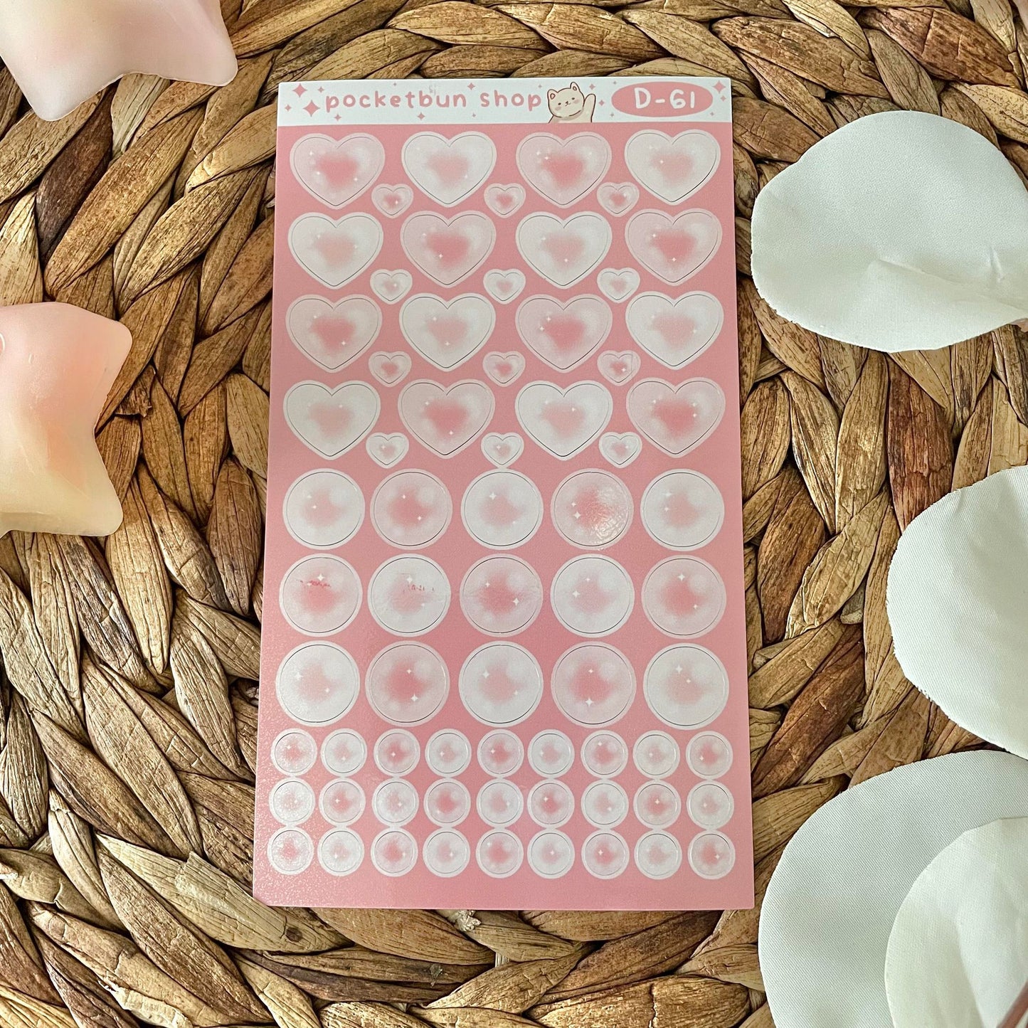 Blush Shapes Vinyl Deco Sticker Sheets