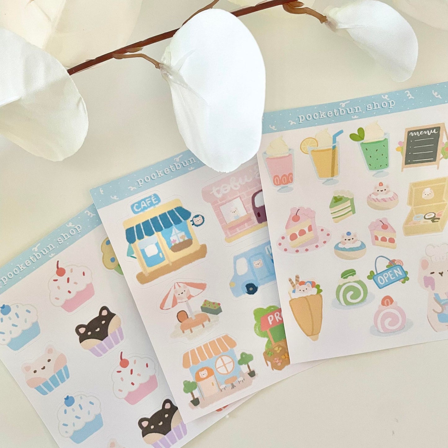 Patreon Sticker Club - Tofu's Cafe Sticker Sheets