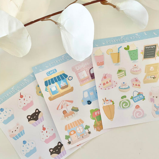 Patreon Sticker Club - Tofu's Cafe Sticker Sheets