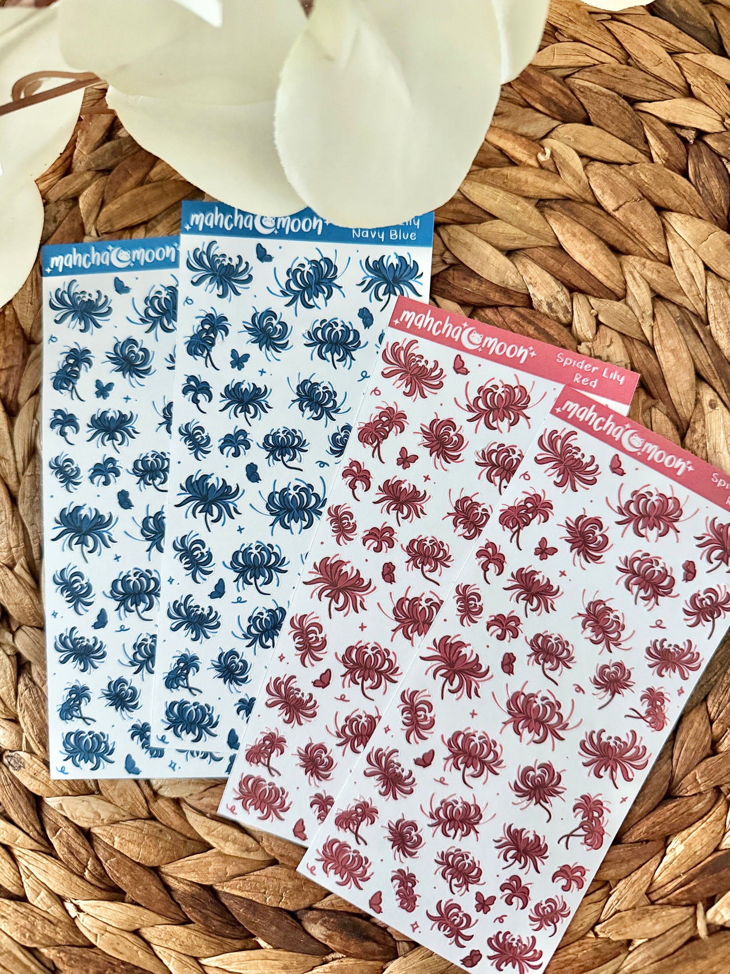 Spider Lily Doodle Sticker Sheets