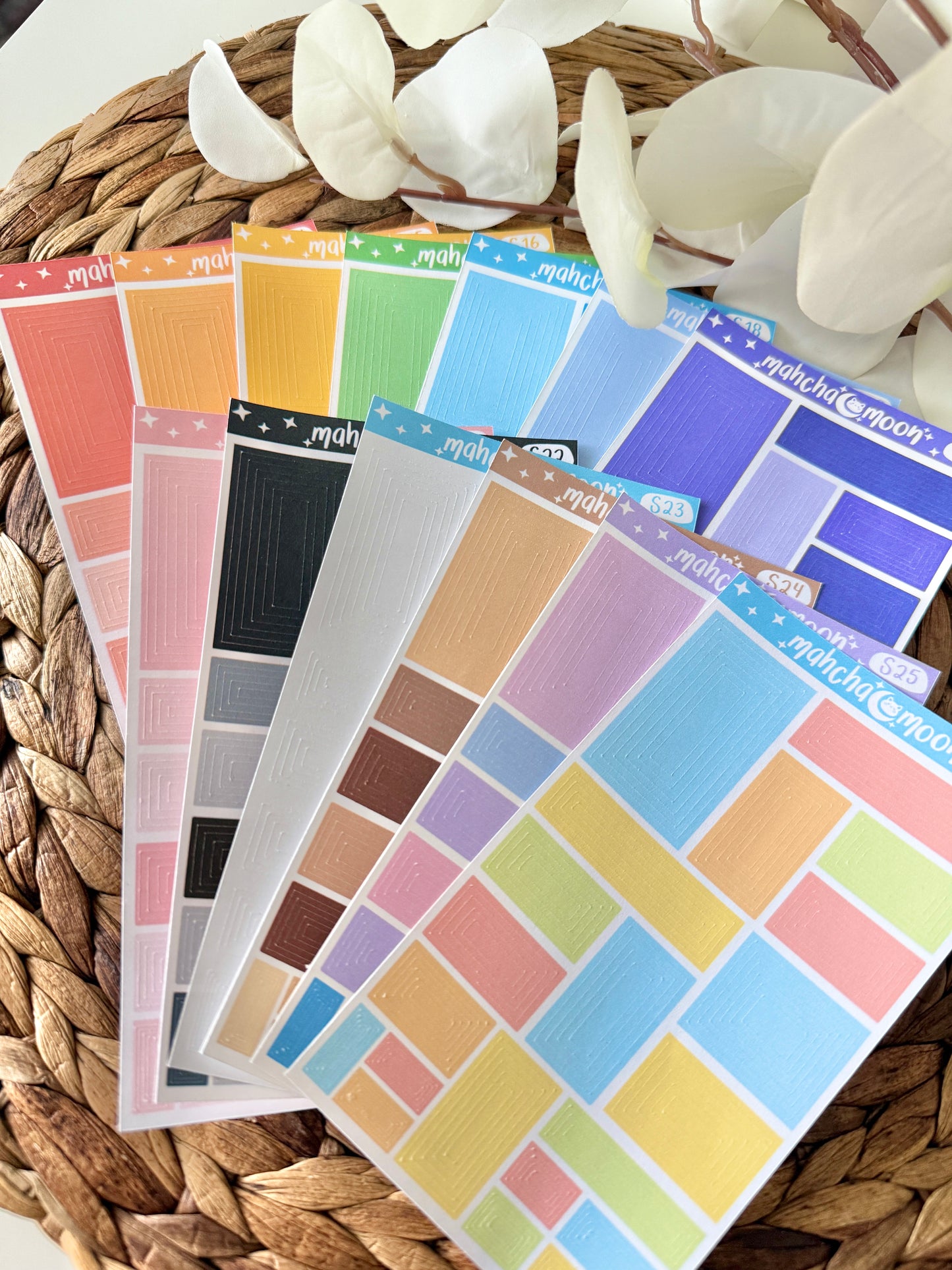 Concentric Rectangle Sticker Sheets