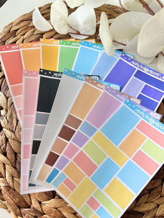 Concentric Rectangle Sticker Sheets