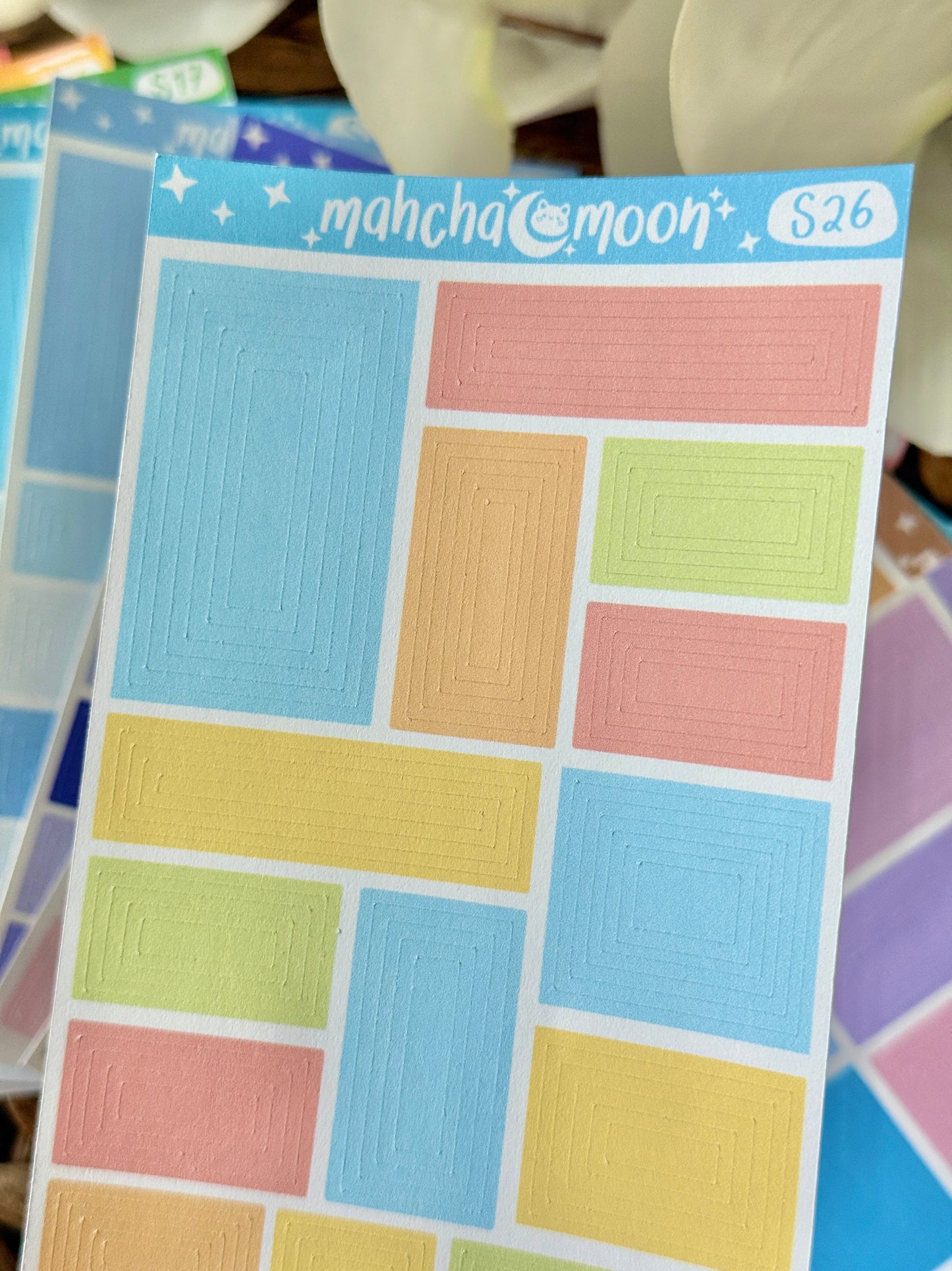 Concentric Rectangle Sticker Sheets
