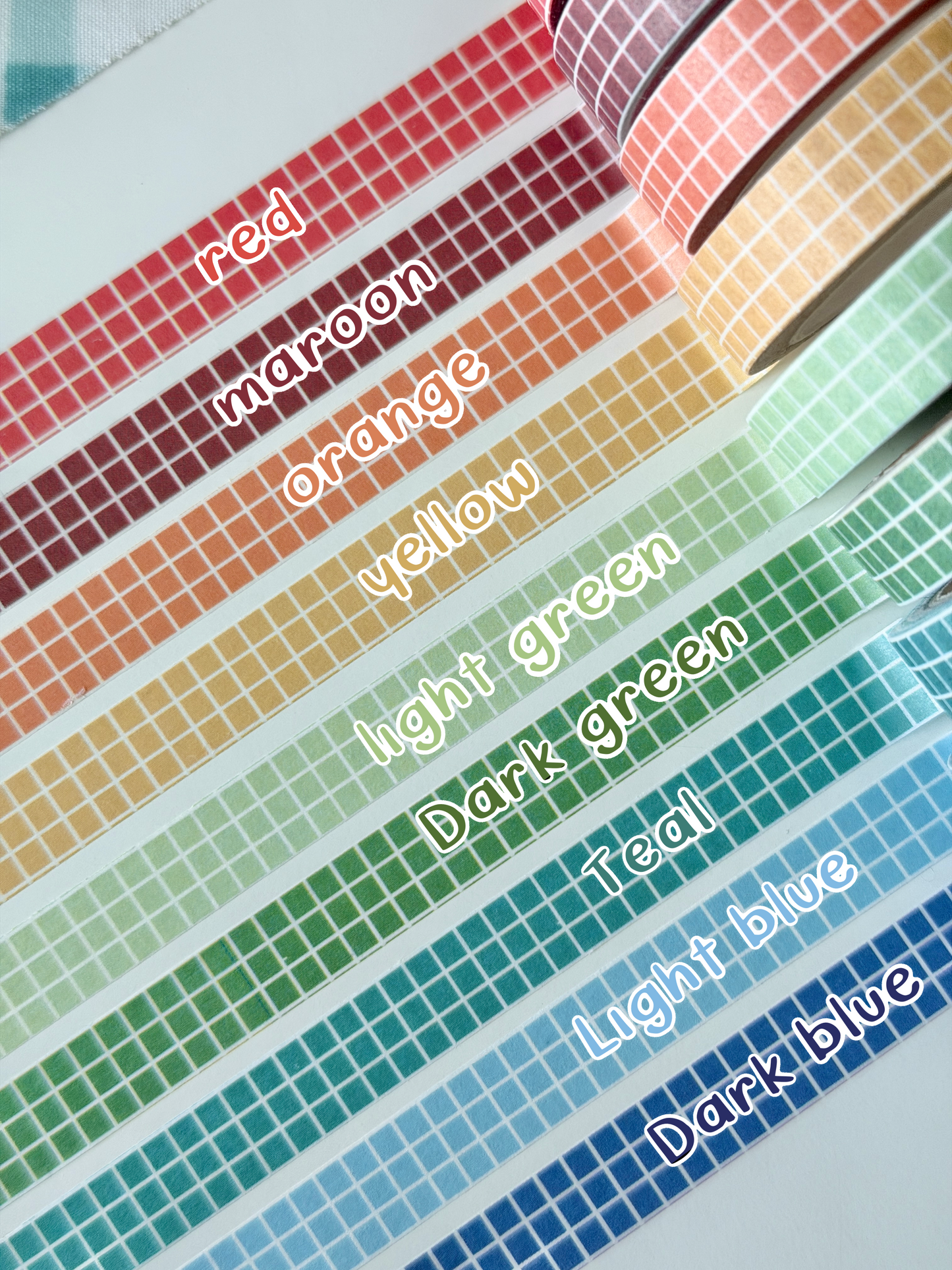 Coloured Grid Mini Washi Tape
