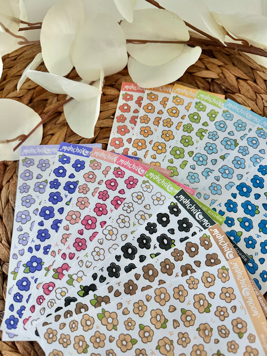 Floral Doodle Sticker Sheets