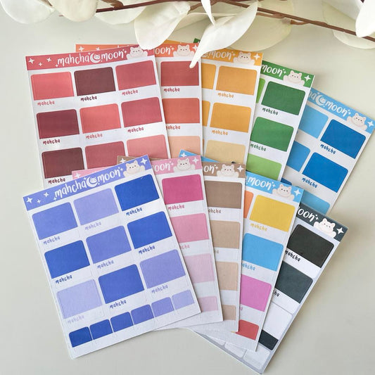 Pantone Swatches Sticker Sheets