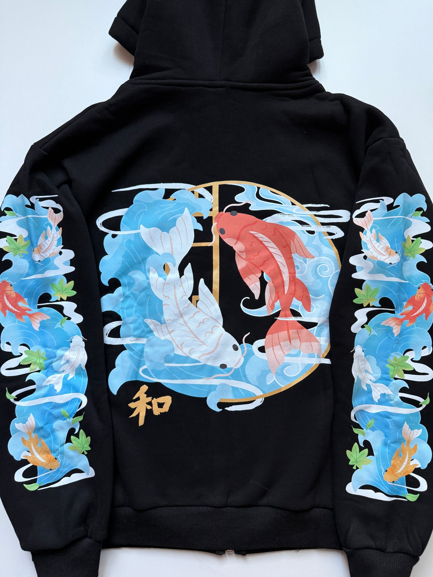 Oversized Embroidered Zip-Up Hoodies