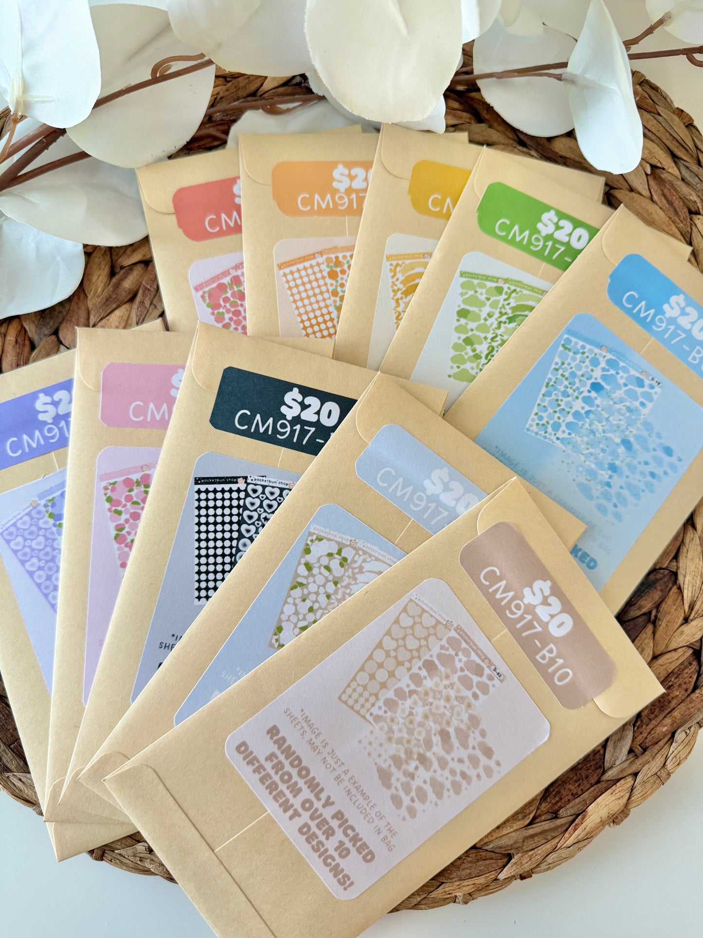 Mystery Colour Themed Deco Sticker Sheet Bundles