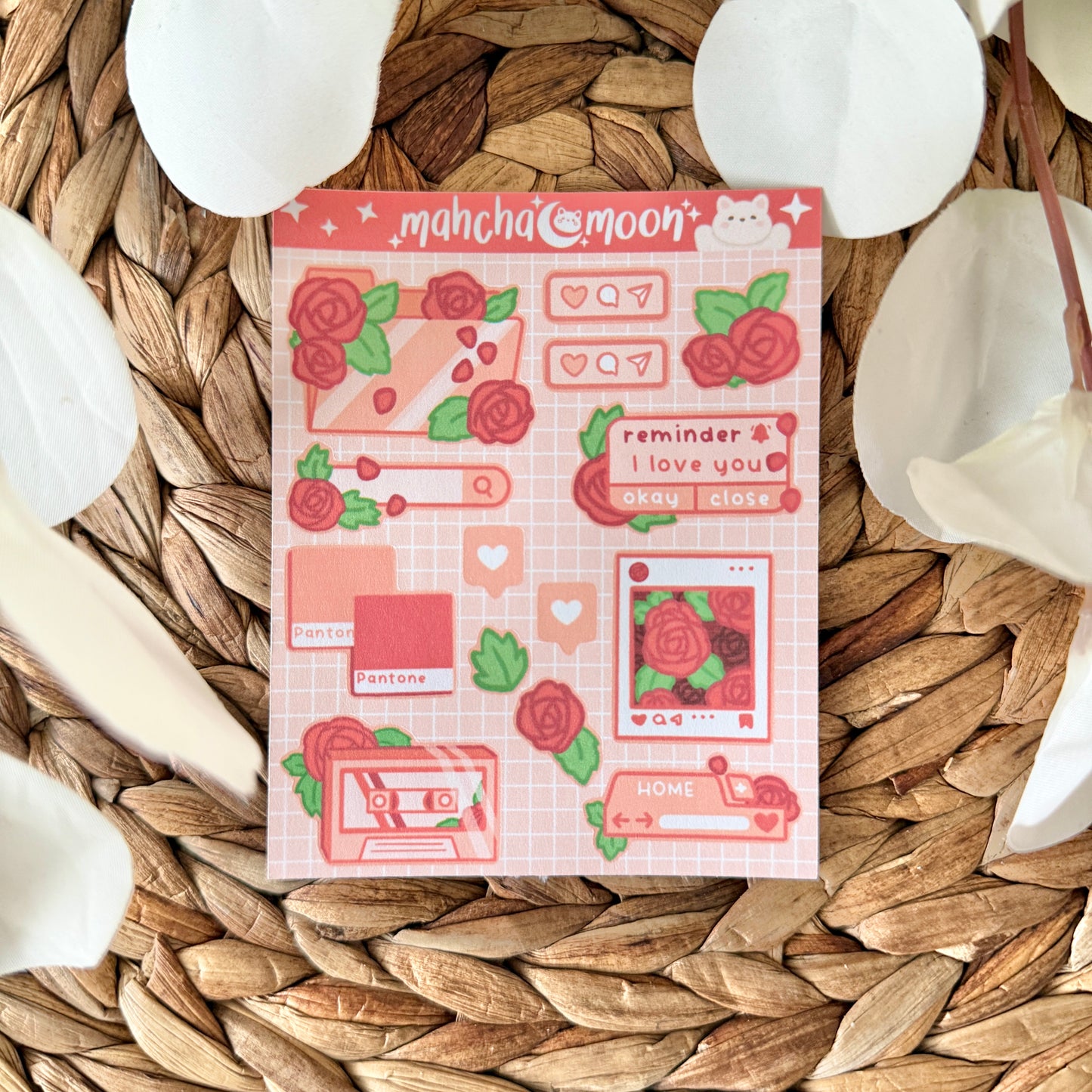 Aesthetic Florals Sticker Sheets