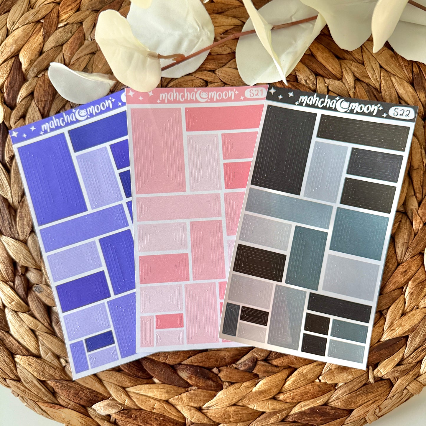 Concentric Rectangle Sticker Sheets