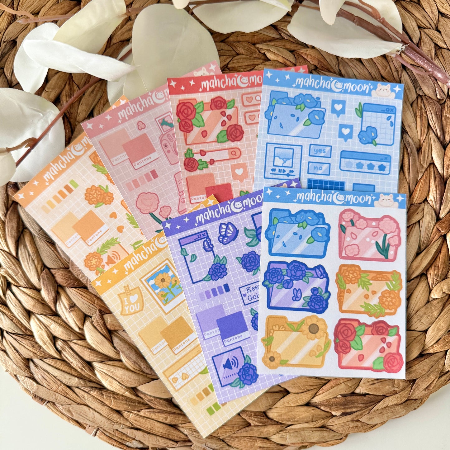 Aesthetic Florals Sticker Sheets