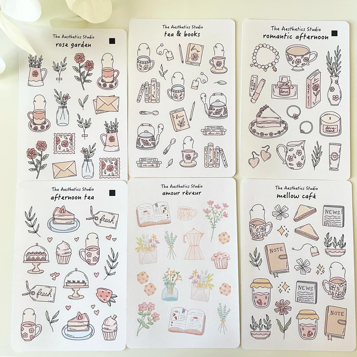 The Aesthetics Studio Sticker Sheets