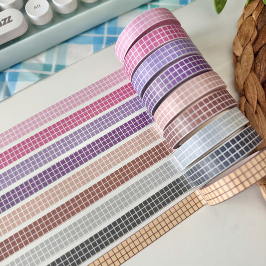 Coloured Grid Mini Washi Tape