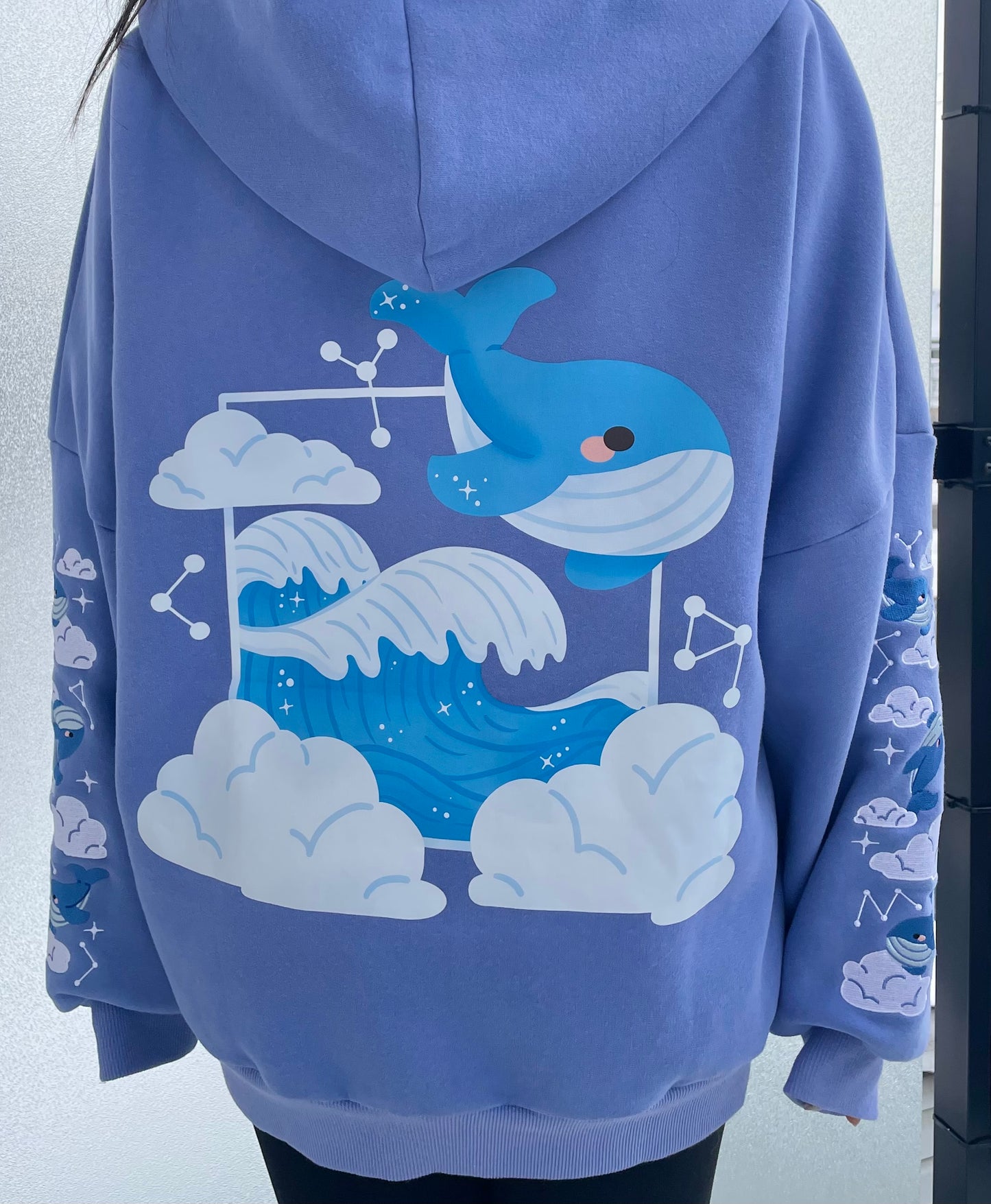 Oversized Embroidered Zip-Up Hoodies