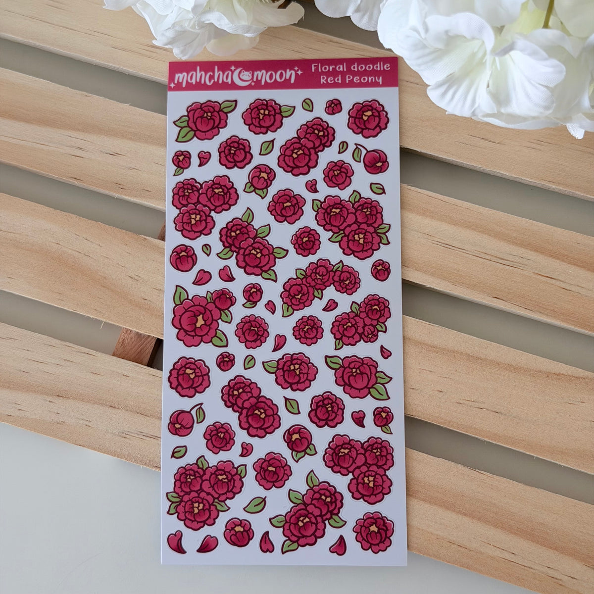 Doodle Peonies | Deco Sticker Sheets
