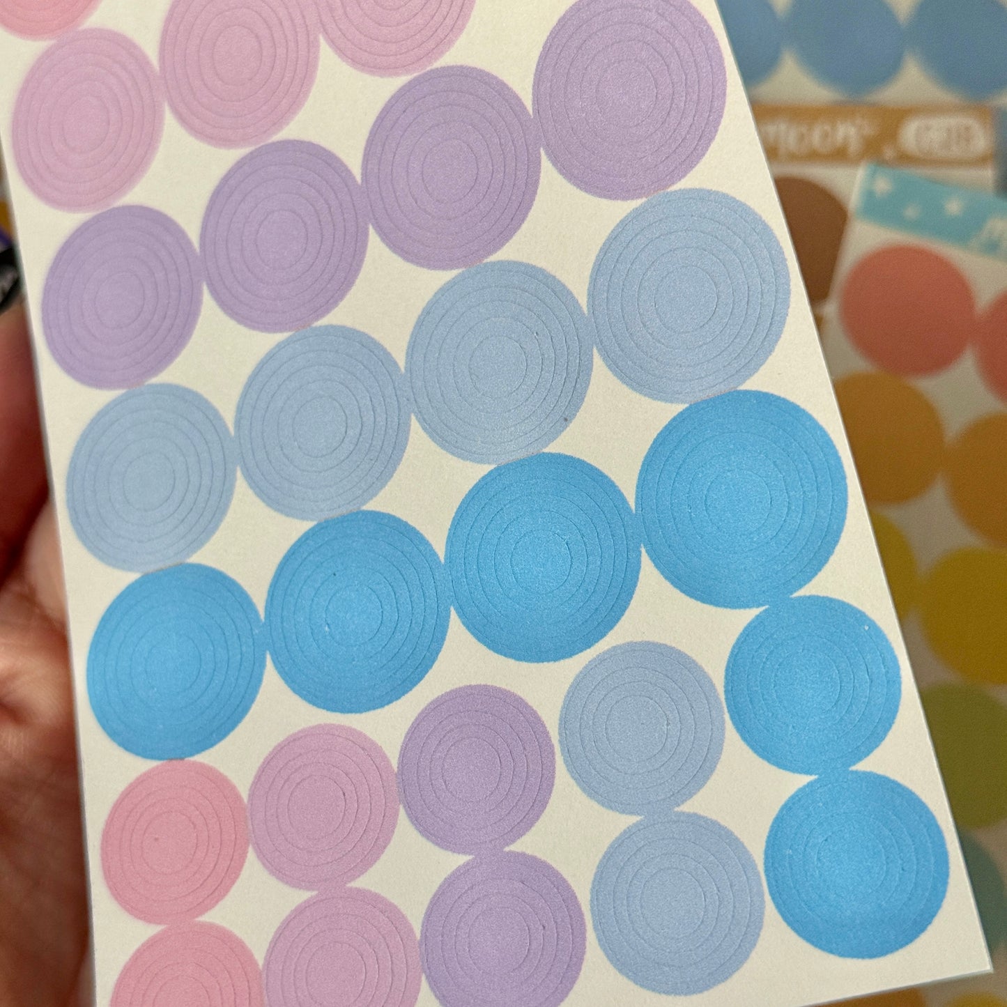 Concentric Circle Sticker Sheets