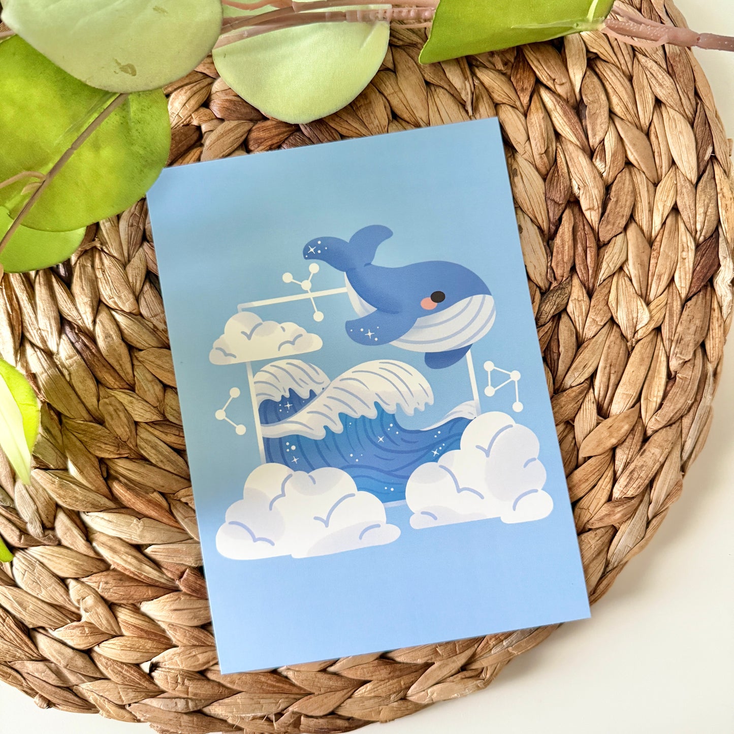 Dreamy Whale Art Print