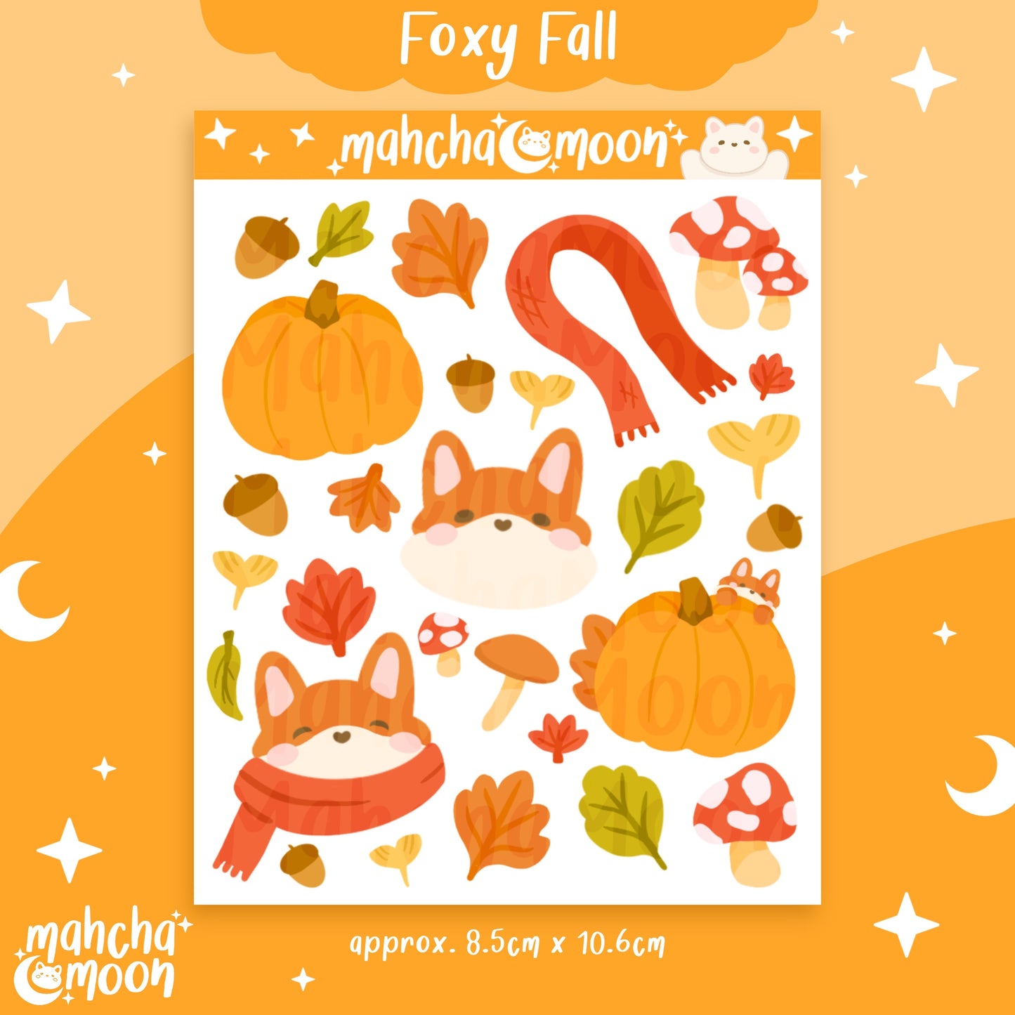 Foxy Fall Sticker Sheet – MahchaMoon