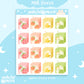 Fruit Milk Boxes Sticker Sheet