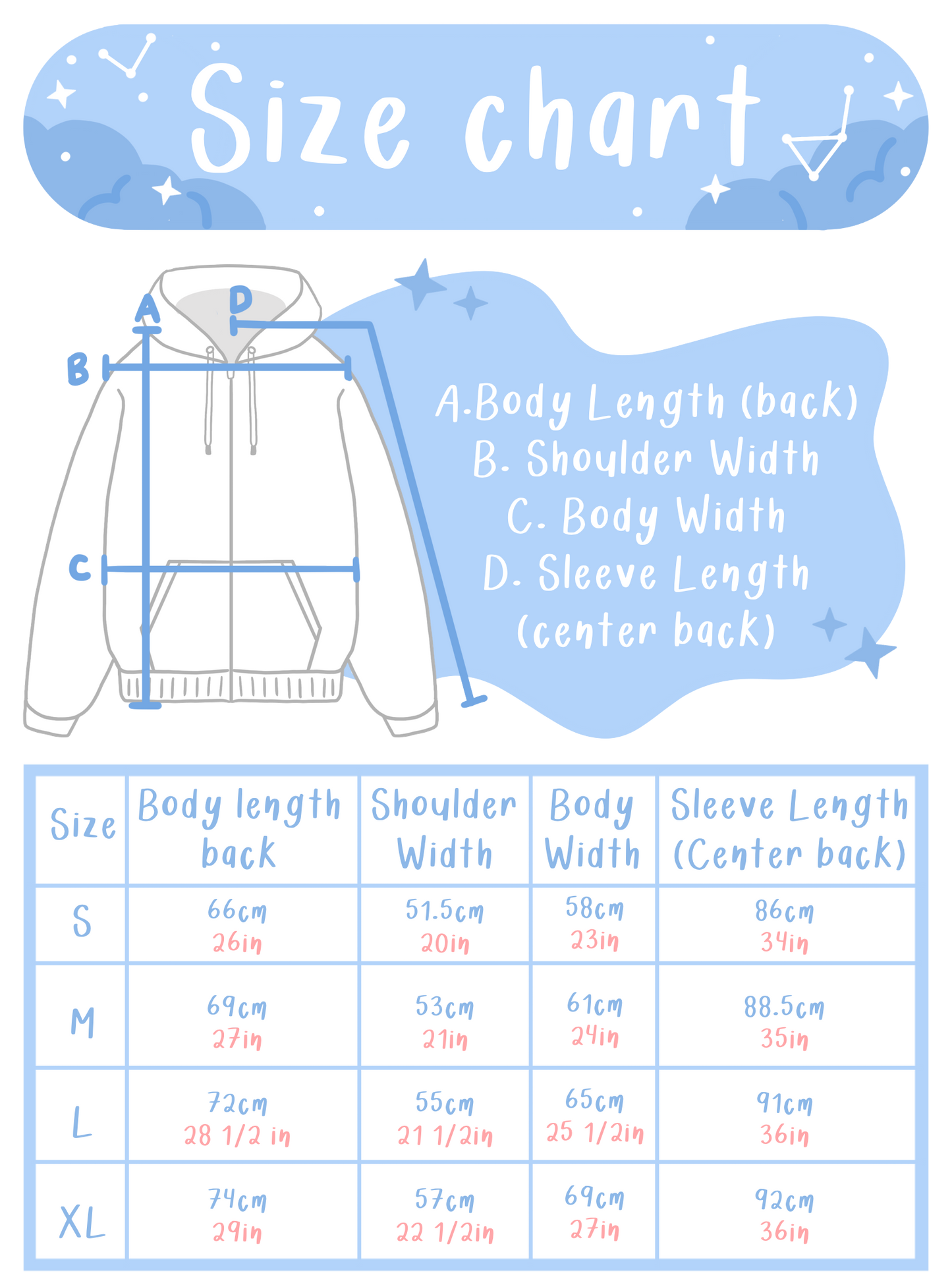 Oversized Embroidered Zip-Up Hoodies