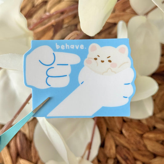 Behave Tofu Vinyl Sticker