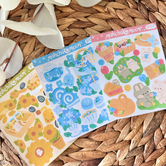 Patreon Sticker Club - High Tea Hydrangea Sticker Sheets