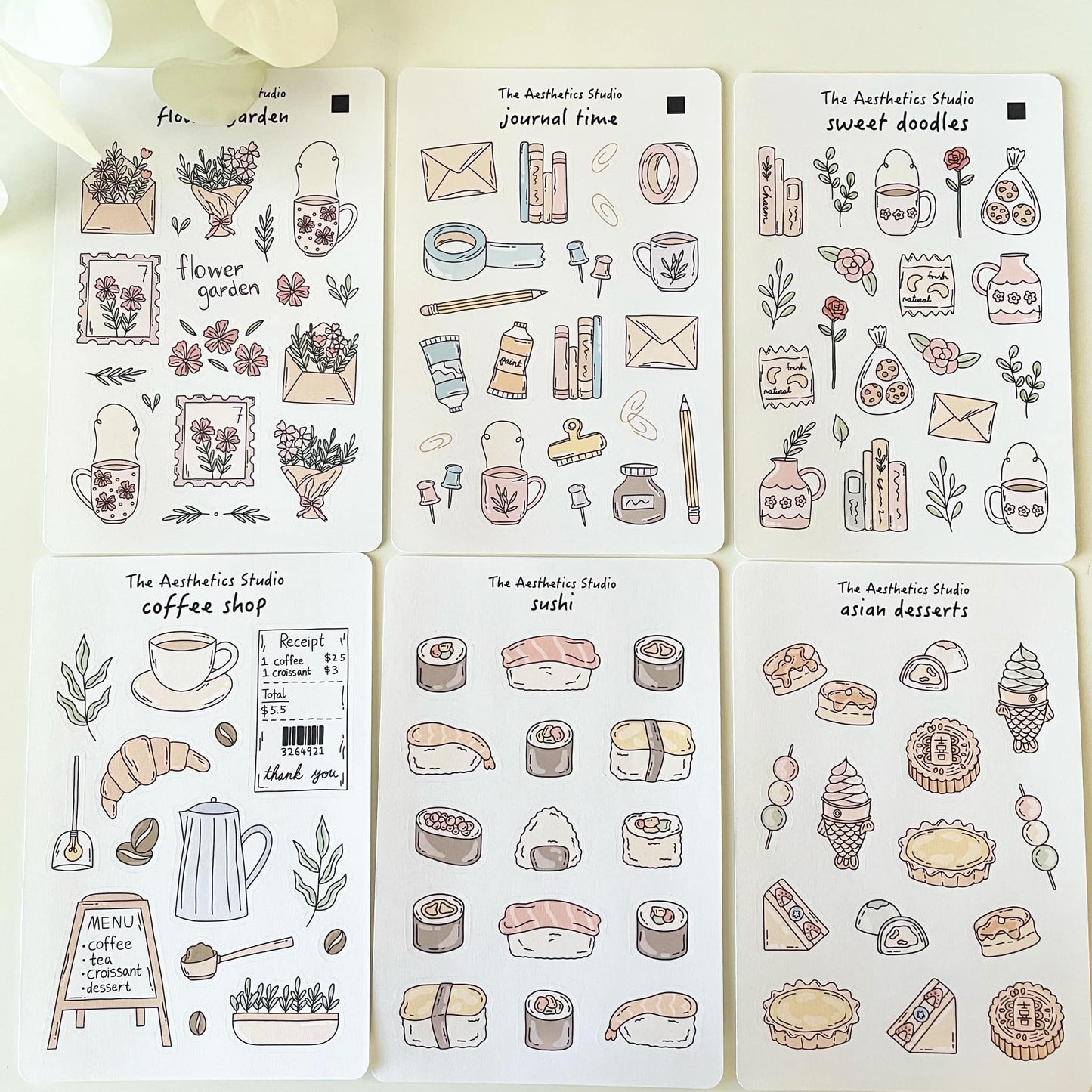 The Aesthetics Studio Sticker Sheets