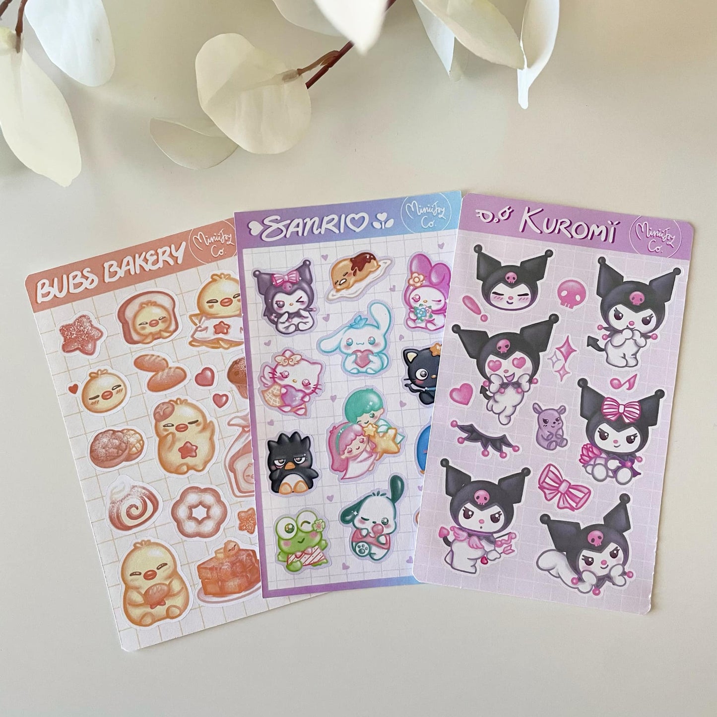 MiniiJoyCo Sticker Sheets