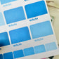 Pantone Swatches Sticker Sheets
