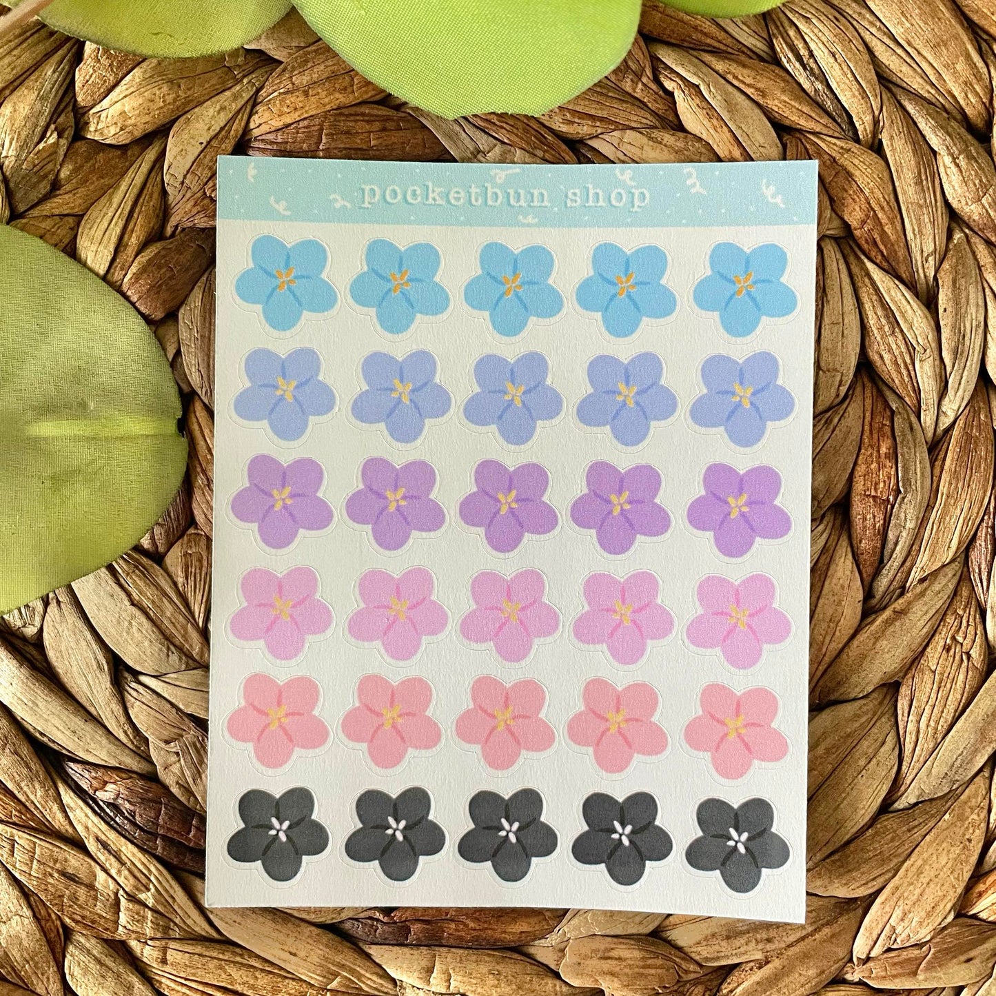 Patreon Sticker Club - Flower Sticker Sheets