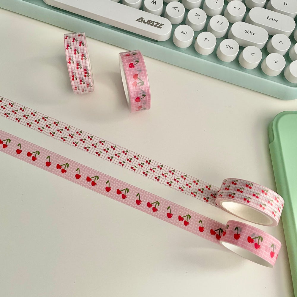 Cherry Grid Washi Tape