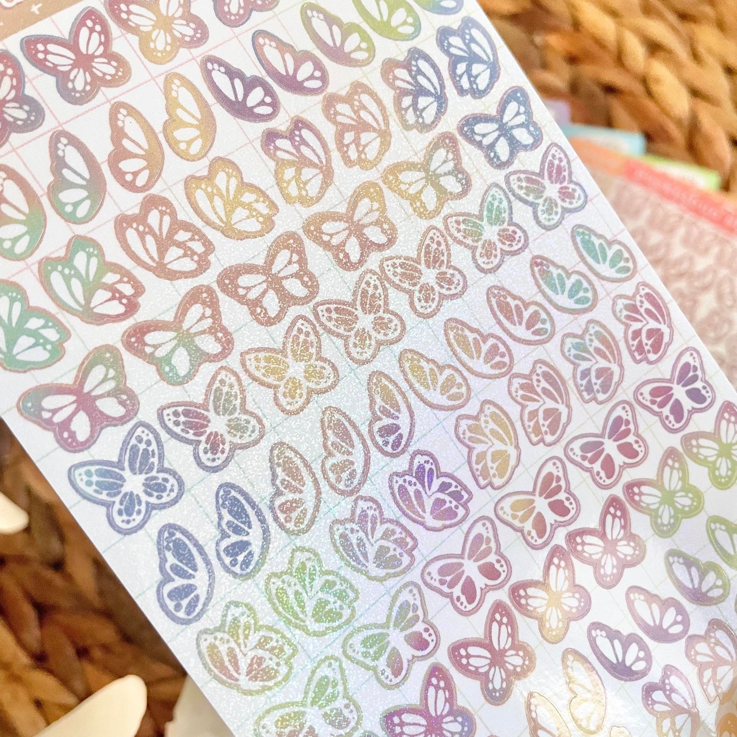 HOLO Butterfly Vinyl Deco Sticker Sheets