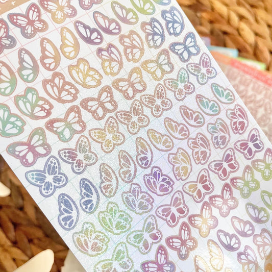 HOLO Butterfly Vinyl Deco Sticker Sheets