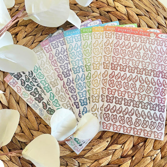 HOLO Butterfly Vinyl Deco Sticker Sheets