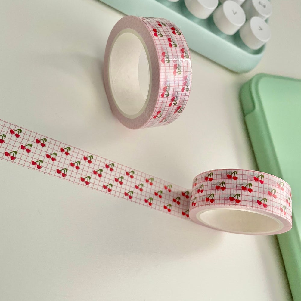 Cherry Grid Washi Tape