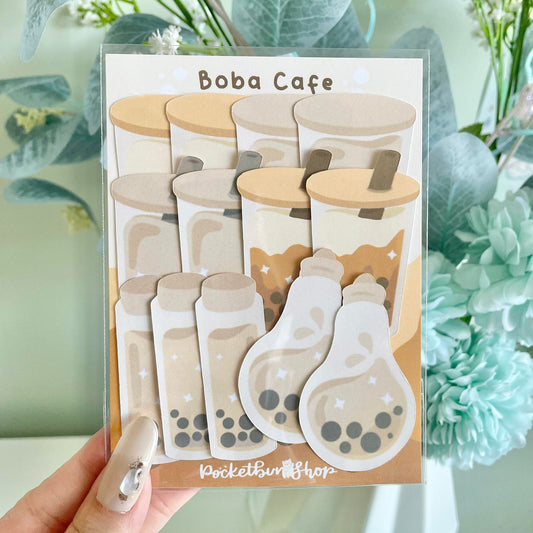 Boba Cafe Sticker Flake Packs
