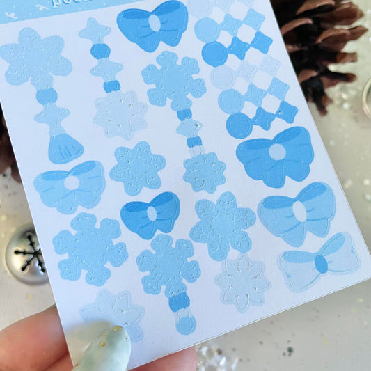 PT016C - Snowflakes Sticker Sheet