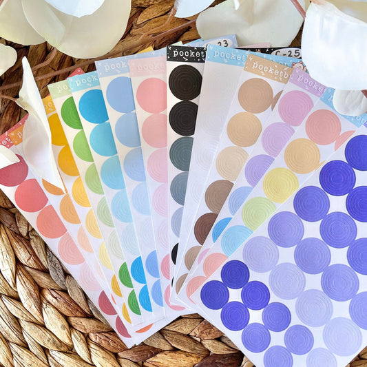 Concentric Circle Sticker Sheets