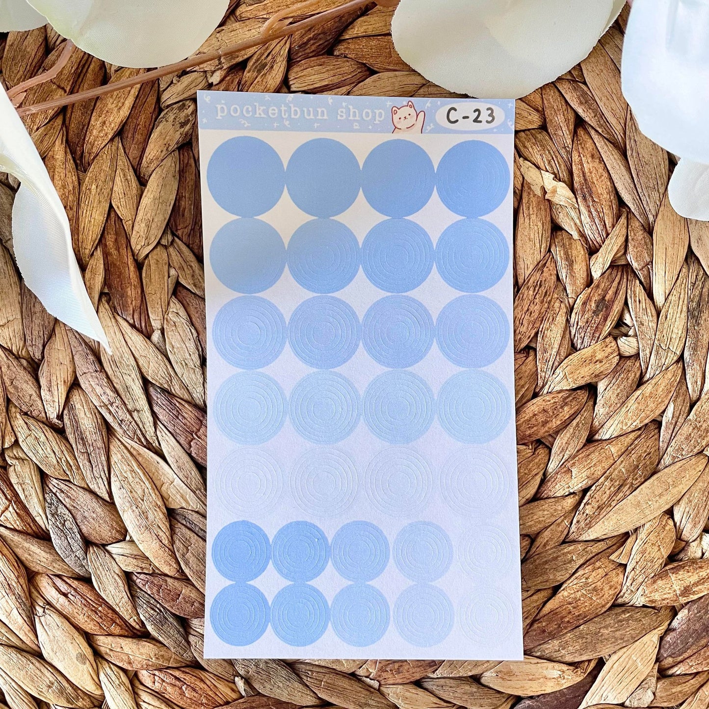 Concentric Circle Sticker Sheets