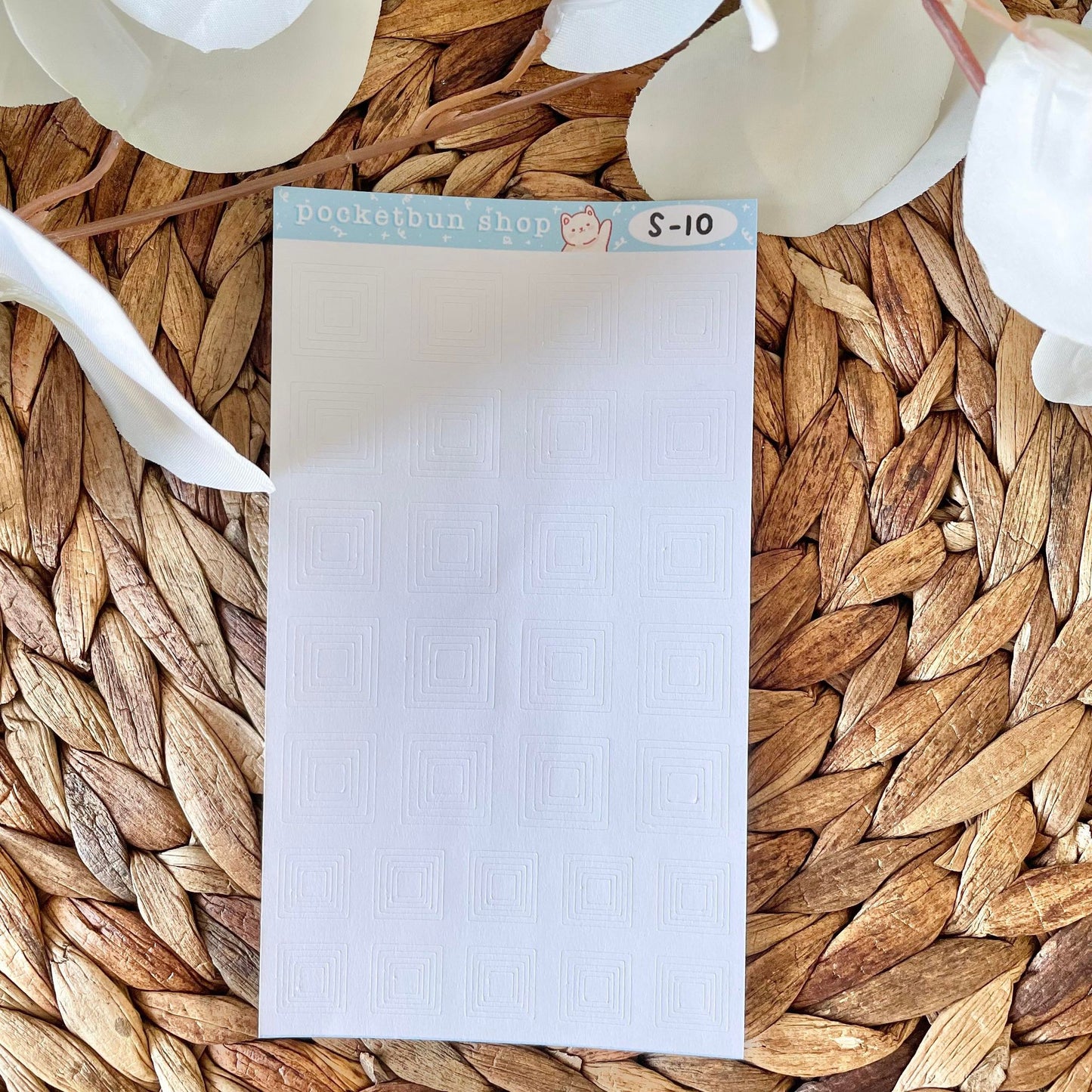 Concentric Square Sticker Sheets