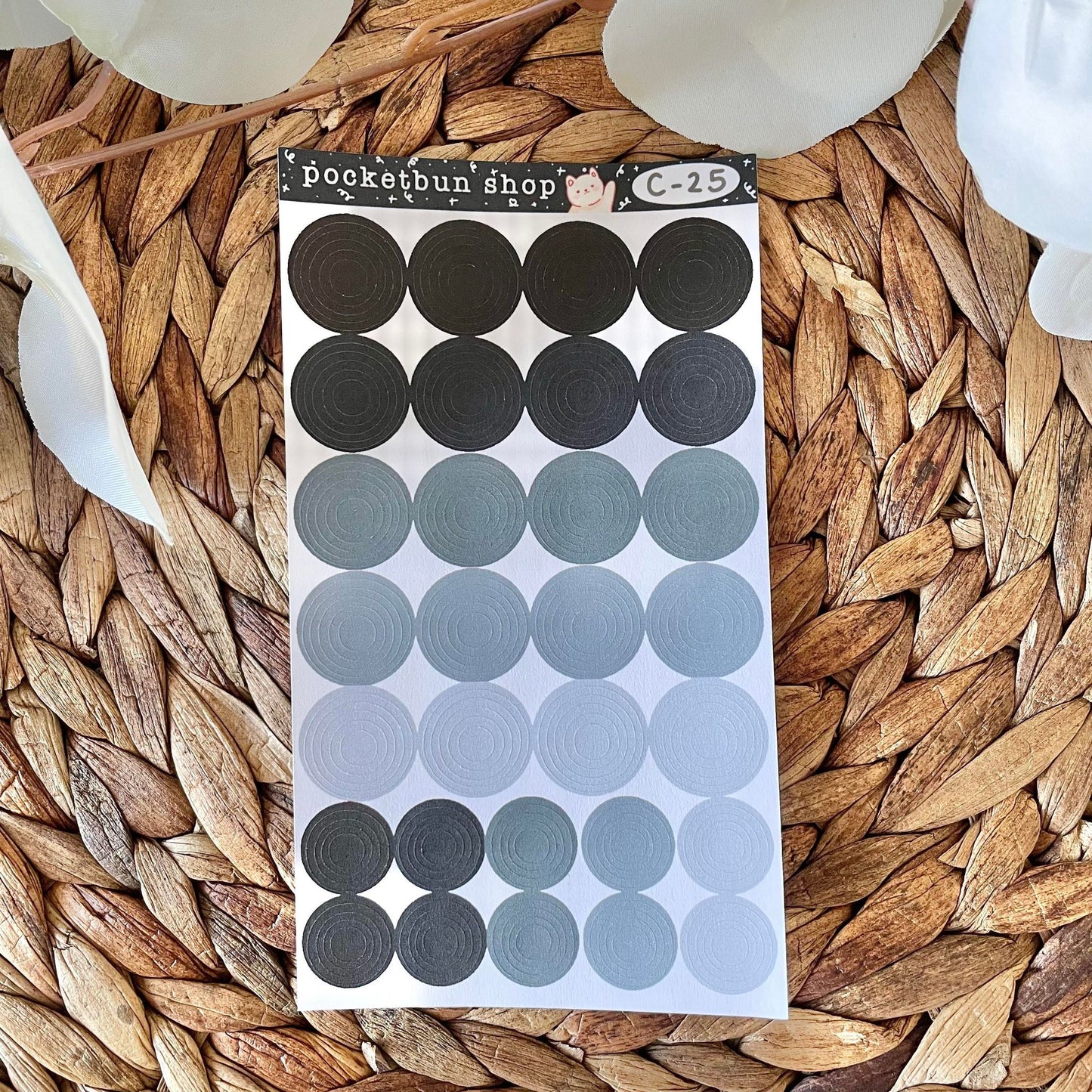 Concentric Circle Sticker Sheets