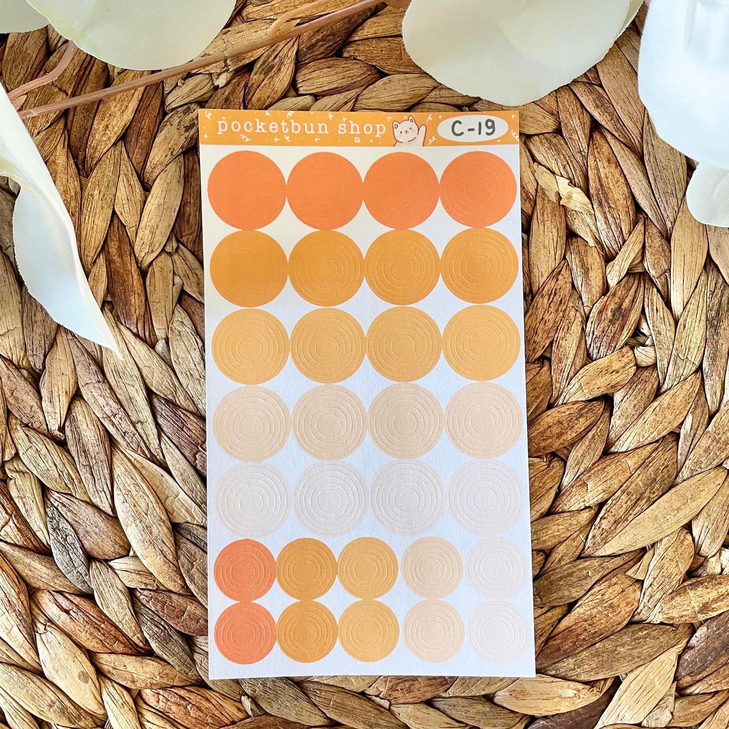 Concentric Circle Sticker Sheets